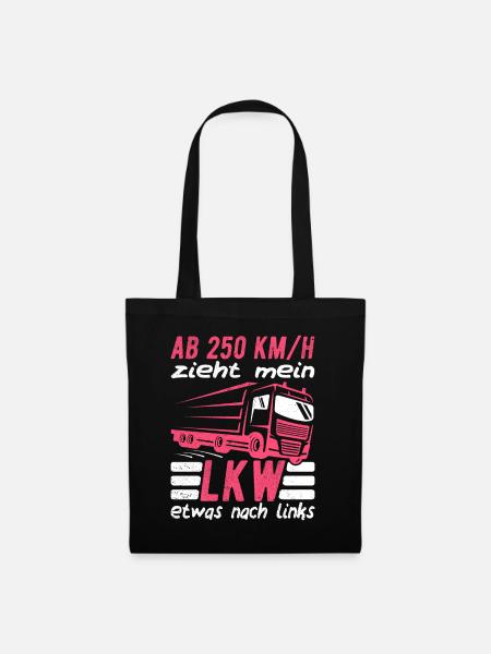 LKW-Fahrerin Lastwagenfahrerin Truckerin Geschenk - Stoffbeutel - Schwarz