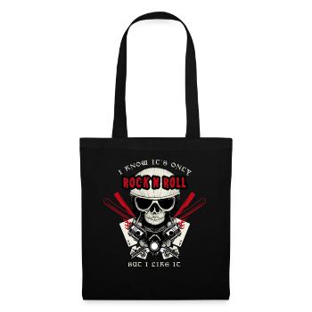 Es ist nur Rock n Roll, aber ich mag es Rockabilly - Stoffbeutel - Schwarz - Vorne