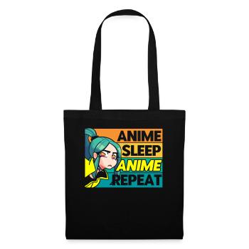 Anime Sleep Anime Repeat - Tote Bag - black - Front