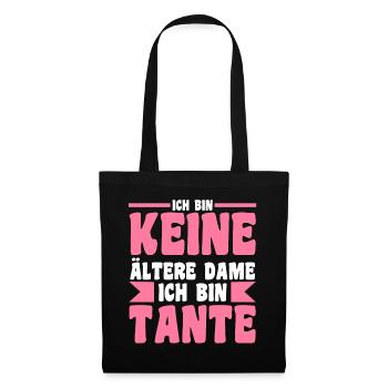 Patinntante Patin Tante - Stoffbeutel - Schwarz - Vorne