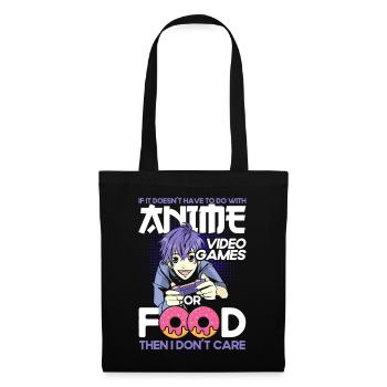Anime Video Games Or Food - Tote Bag - black - Front