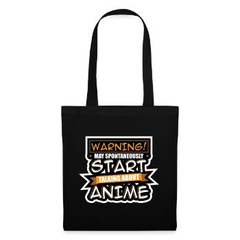 Warning May Spontaneously Start Talking Anime - Tote Bag - black - Front