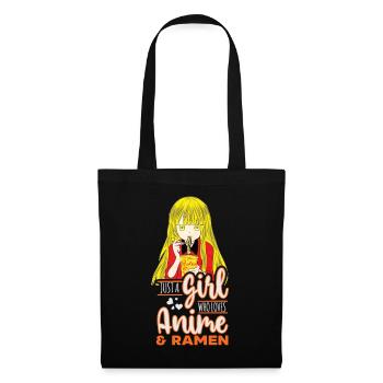 Just A Girl Who Loves Anime and Ramen - Tote Bag - black - Front