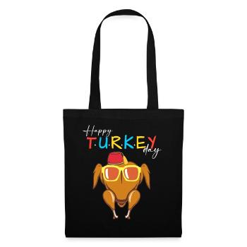 Thanksgiving For Friends Happy Turkey Day - Sac en tissu - noir - Devant