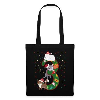 3 Jahre Alte Kinder Weihnachtsgeschenk Niedliche - Stoffbeutel - Schwarz - Vorne