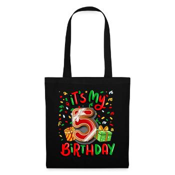 It's my 5th birthday Christmas present 5. - Tote Bag - black - Front