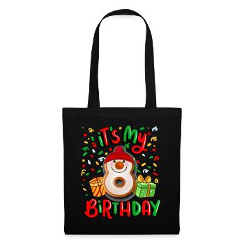 Es Ist Mein 8. Geburtstag Xmas Geschenk 8. - Stoffbeutel - Schwarz - Vorne