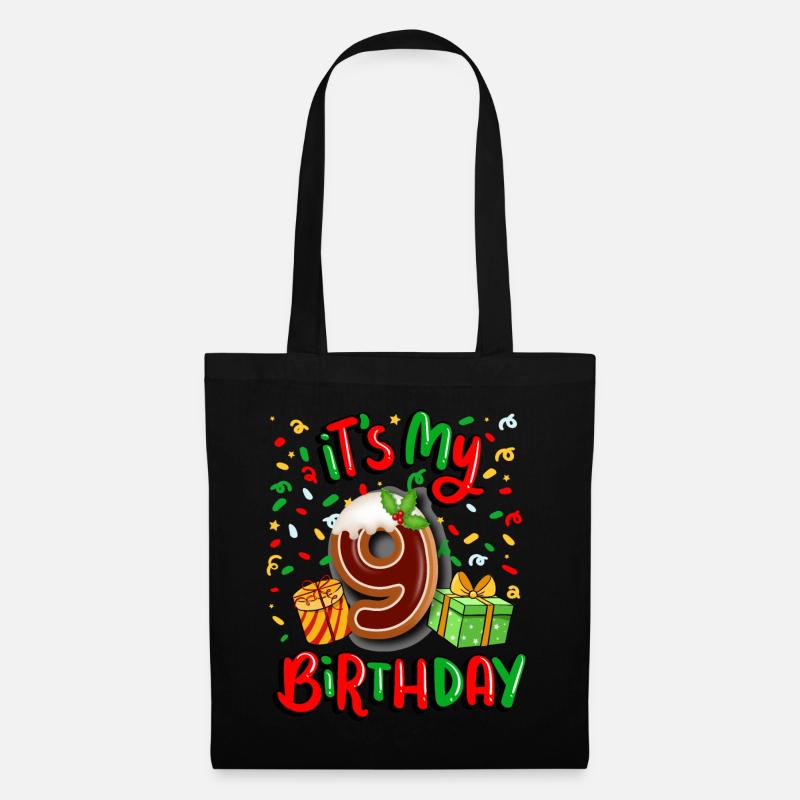 Es Ist Mein 9. Geburtstag Weihnachtsgeschenk 9. - Stoffbeutel - Schwarz