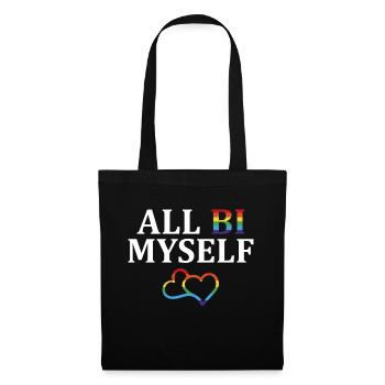 All Bi Myself Lgbt Rainbow Gay Pride Flag - Sac en tissu - noir - Devant