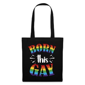 Born This Gay Pride Flag Rainbow - Tote Bag - black - Front