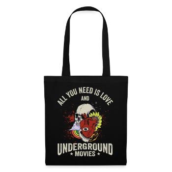 Underground Film, Independent Cinema, Horror - Stoffbeutel - Schwarz - Vorne