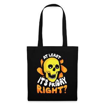 Au moins, c’est finalement sarcastique vendredi - Sac en tissu - noir - Devant