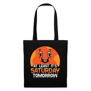 Au moins demain samedi vendredi est enfin - Sac en tissu - noir - Devant