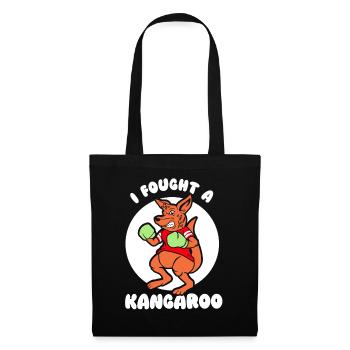 I fought with a kangaroo kangaroo animal - Tote Bag - black - Front