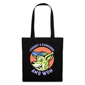 I fought with a kangaroo and won kangaroos - Tote Bag - black - Front