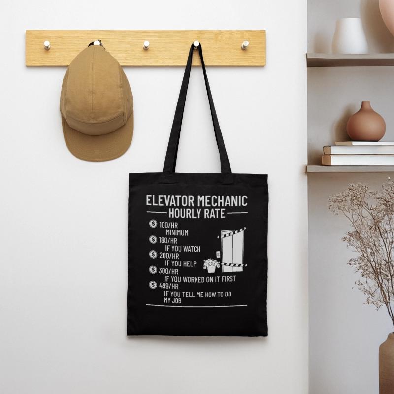 Elevator Elevator Technician Elevator Elevator Tote Bag