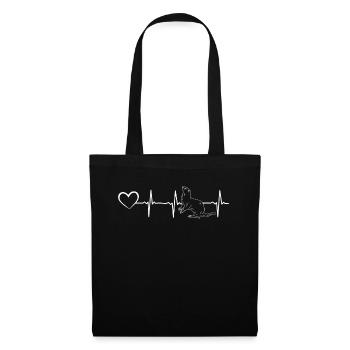 Otter Heartline Heart Otter Animal - Sea Otter Hea - Tote Bag - black - Front