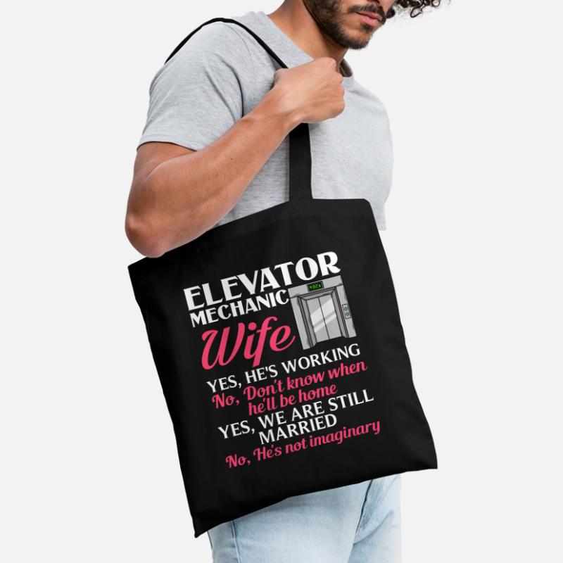 Elevator Elevator System Technician Woman Elevator Elevator Tote Bag