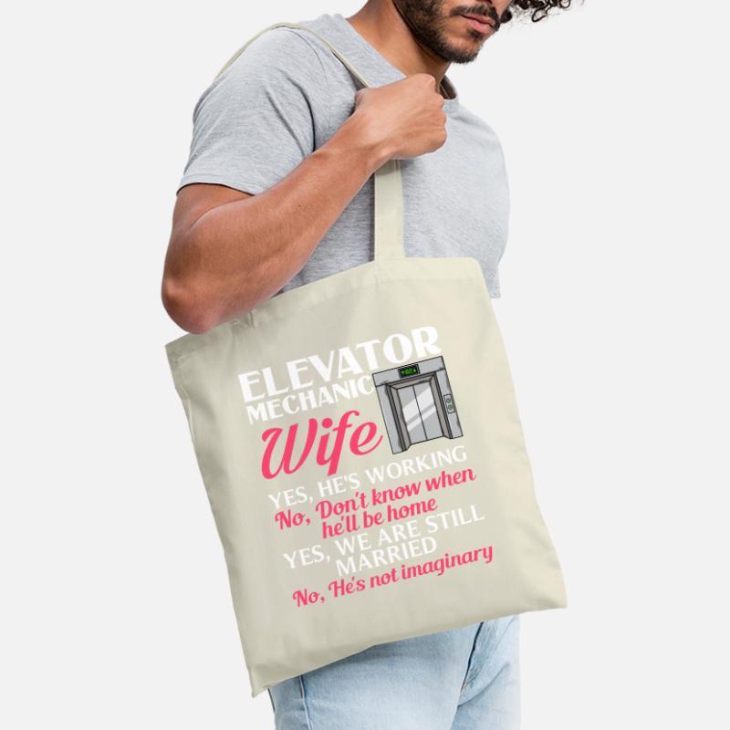 Elevator Elevator System Technician Woman Elevator Elevator Tote Bag