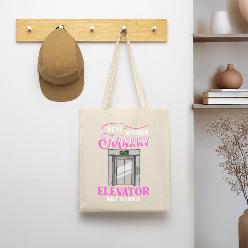 Elevator Elevator System Technician Woman Elevator Elevator Tote Bag