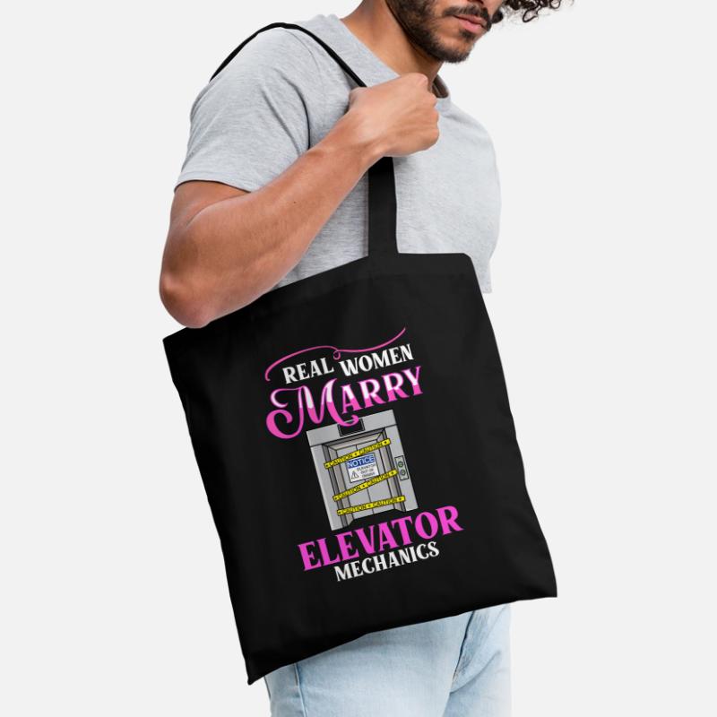 Elevator Elevator System Technician Woman Elevator Elevator Tote Bag