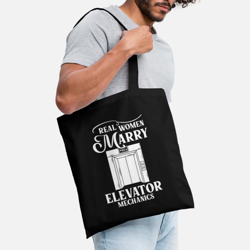 Elevator Elevator System Technician Woman Elevator Elevator Tote Bag