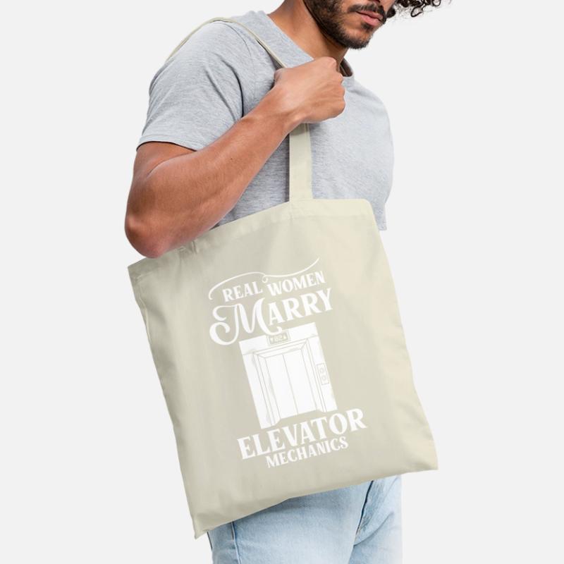 Elevator Elevator System Technician Woman Elevator Elevator Tote Bag