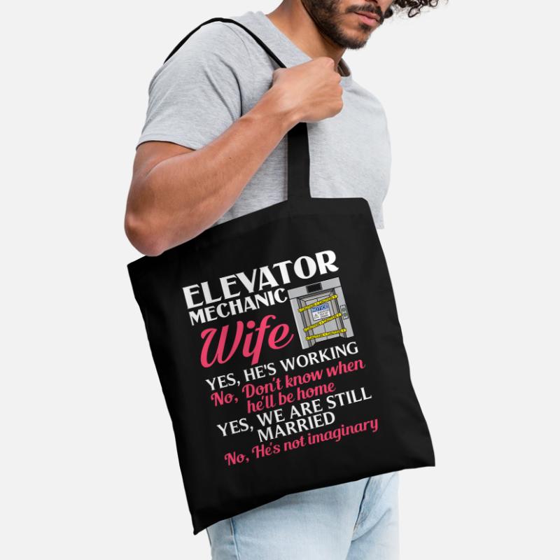 Elevator Elevator System Technician Woman Elevator Elevator Tote Bag