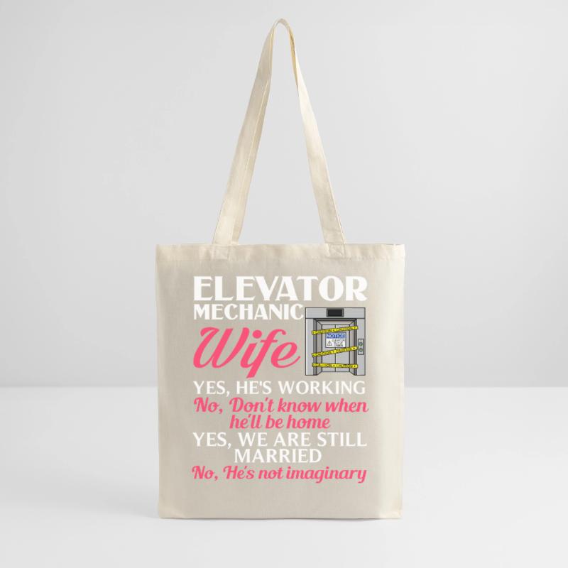Elevator Elevator System Technician Woman Elevator Elevator Tote Bag
