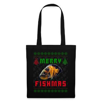 Oscar Fish Monster Fish Keeper Weihnachtspullover - Stoffbeutel - Schwarz - Vorne
