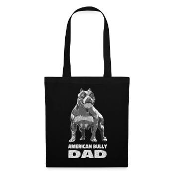 Pitbull Fête des pères Papa chien - Sac en tissu - noir - Devant