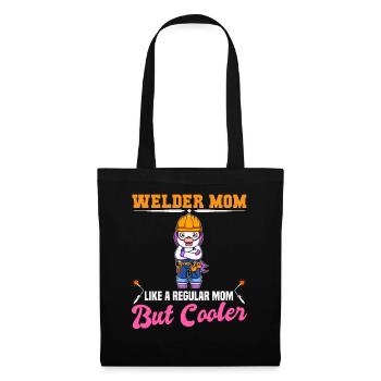 Maman soudeuse comme une maman régulière mais plus cool - Sac en tissu - noir - Devant