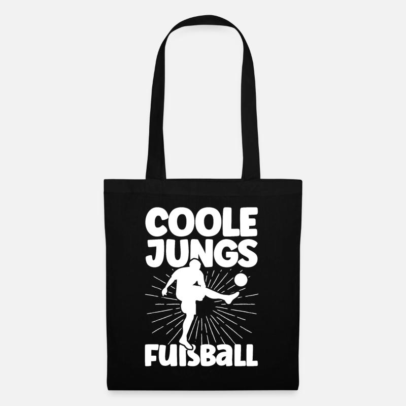 Coole Jungs Fußball - Stoffbeutel - Schwarz