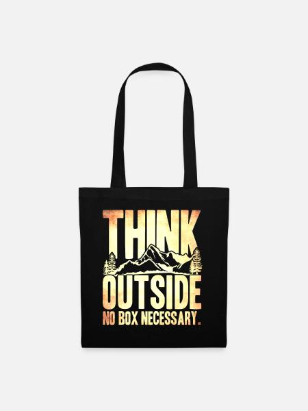 Think Outside No Necessary - Stoffbeutel - Schwarz