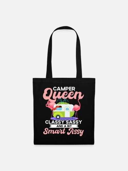 Camper Queen Classy Sassy And A Bit Smart Assy - Stoffbeutel - Schwarz