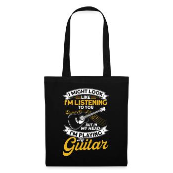 I might look like in listening to you guitar - Tote Bag - black - Front