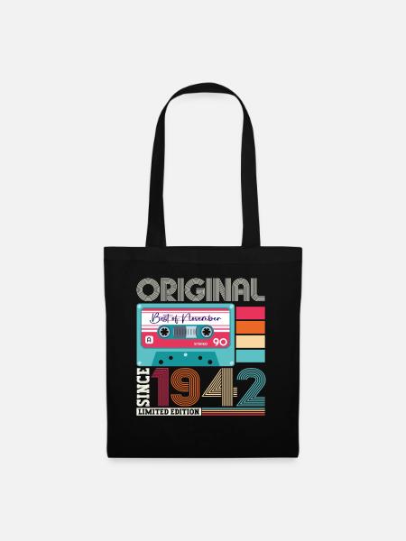 November born 1942 80th birthday present - Tote Bag - black