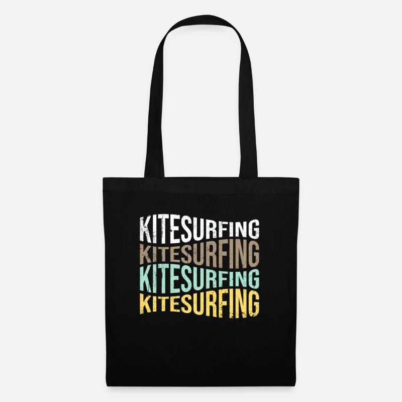 kite surfen - Stoffbeutel - Schwarz