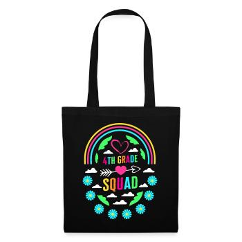 Back to School Shirt, 4th Grade Squad Arrow - Tote Bag - black - Front