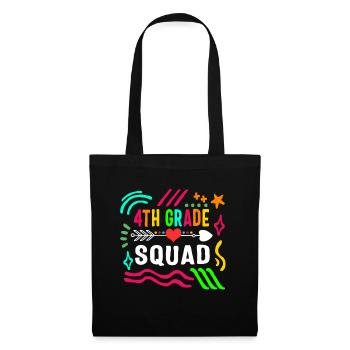 Back to School Shirt, 4th Grade Squad Arrow Tee, - Tote Bag - black - Front
