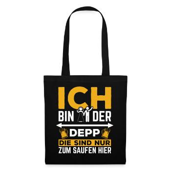 Poltern JGA Mann Bräutigam Junggesellenabschied - Stoffbeutel - Schwarz - Vorne