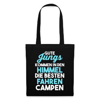 Wohnmobil Wohnwagen Caravan Camper Camping - Stoffbeutel - Schwarz - Vorne