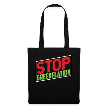 Greenflation Stop à l’inflation de l’énergie verte - Sac en tissu - noir - Devant