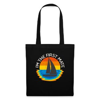 First Maat Sailboat Sailing Sailors Retro Vintage - Tote Bag - black - Front