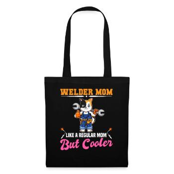 Maman soudeuse comme une maman régulière mais plus cool - Sac en tissu - noir - Devant