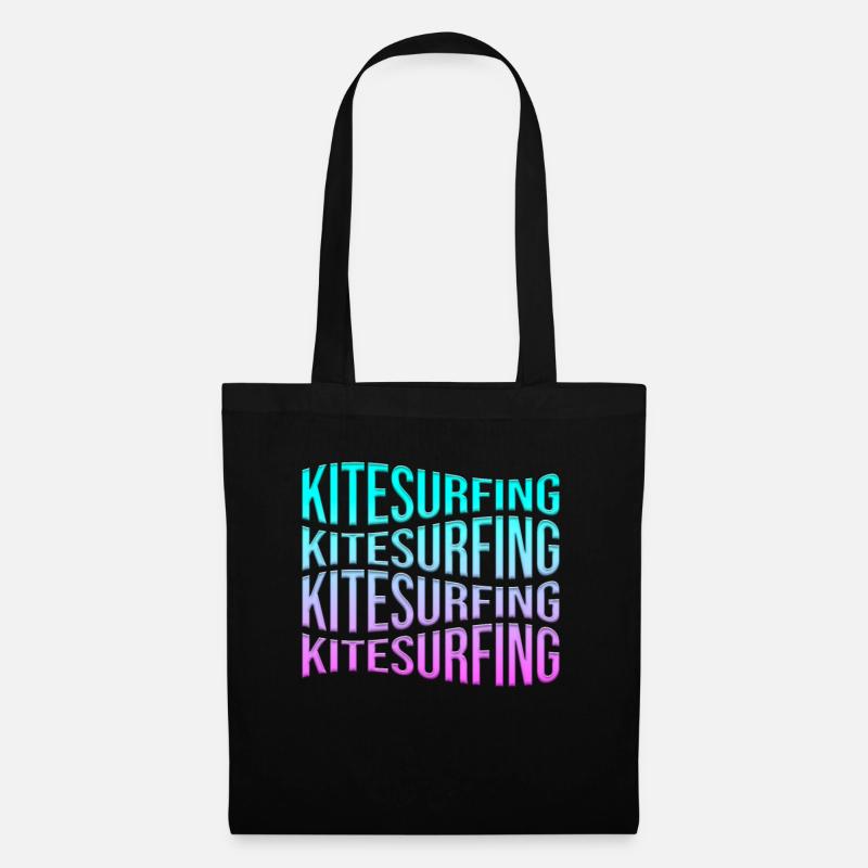 kite surfen - Stoffbeutel - Schwarz