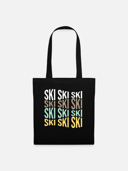 ski - Stoffbeutel - Schwarz