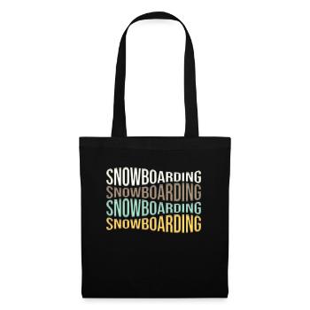 snowboarden - Stoffbeutel - Schwarz - Vorne