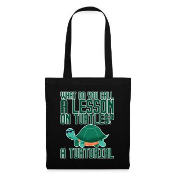 Comment appelez-vous une leçon sur les tortues, un tourtorial2 - Sac en tissu - noir - Devant