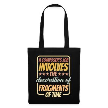 Le travail d’un compositeur est la décoration de fragments 2 - Sac en tissu - noir - Devant